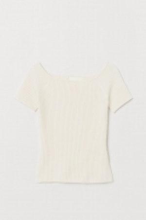 Geripptes Off-Shoulder-Shirt CHF 8.95