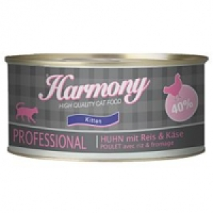 Harmony Cat Professional Nassfutter Kitten Huhn & Reis & Käse 24x75g