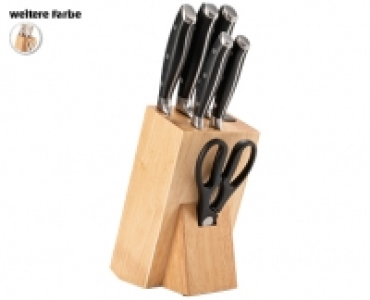 Aldi Suisse  CROFTON® MESSERBLOCK MIT INTEGRIERTEM MESSERSCHÄRFER, 7-TEILIG