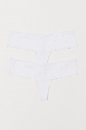 HM  2er-Pack Spitzenslips Thong