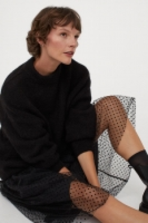 HM  Wadenlanger Jupe aus Mesh
