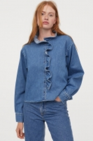 HM  Denimbluse mit Volant