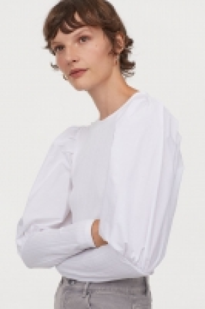 Geripptes Shirt mit Puffärmeln CHF 9.95