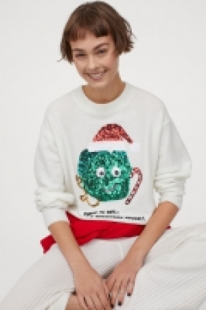 Pullover mit Paillettenmotiv CHF 14.95