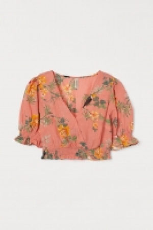 HM  Kurze Bluse mit Puffärmeln