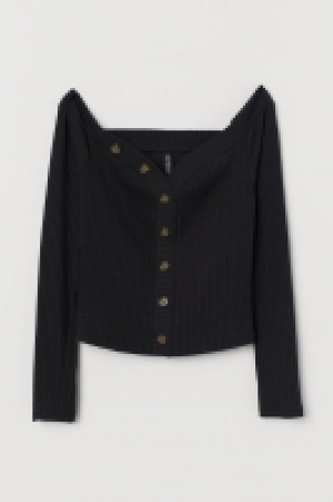 Geripptes Off-Shoulder-Shirt CHF 9.95