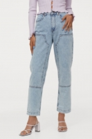 HM  Straight Patched High Jeans
