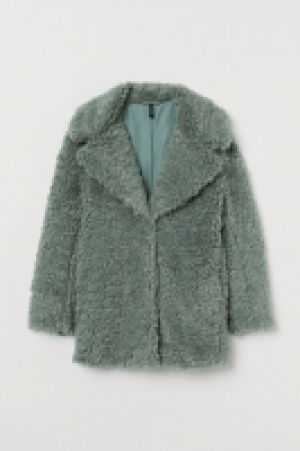 HM  Lange Faux-fur-Jacke
