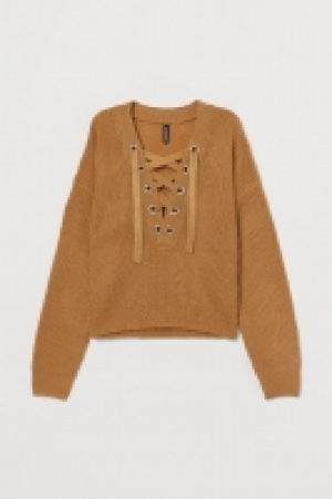 HM  Pullover mit Schnürung