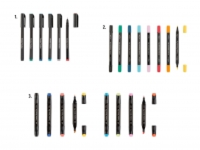 Fineliner, 6er/ Wasservermalbarer Filzstiftt, 8er/Sketchmarker, 4er