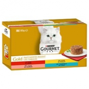 Gourmet Gold Raffiniertes Ragout - Rind, Huhn, Lachs, Thunfisch 4x85g CHF 2.65