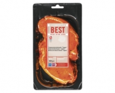 Aldi Suisse  COUNTRYS BEST SCHWEINSNIER-STÜCKSTEAK COGNAC