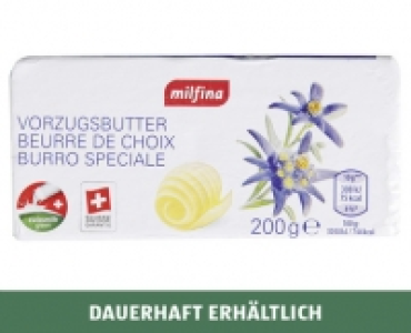 Aldi Suisse  MILFINA VORZUGSBUTTER