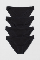 HM  4er-Pack Baumwollslips Bikini