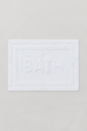 Badematte mit Textmotiv