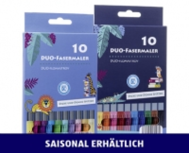 Aldi Suisse  DUO FASERMALER, 10-TEILIG