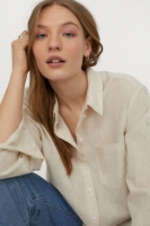 Bluse aus Leinenmischung