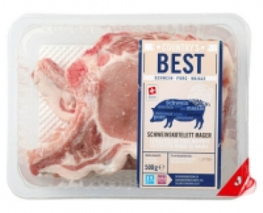 Aldi Suisse  COUNTRYS BEST SCHWEINSKOTELETT MAGER