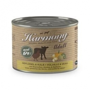 Qualipet  Harmony Dog Natural Nassfutter Geflügel & Kalb mit Kartoffel, Kürbis &