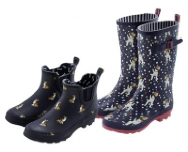 BLUE MOTION DAMEN-REGENSTIEFEL/ -STIEFELETTE MIT HUNDEMOTIV