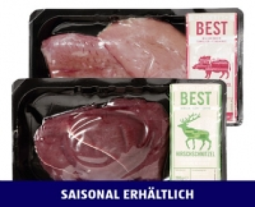 Aldi Suisse  COUNTRYS BEST HIRSCH-/ WILDSCHWEINSCHNITZEL