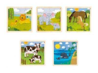 Holzpuzzle, 17-teilig