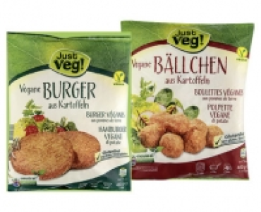 Aldi Suisse  JUST VEG! VEGANE BURGER/BÄLLCHEN