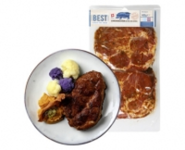 COUNTRYS BEST SCHWEINSHALSSTEAK MIT CHILI-LAVENDEL-MARINADE