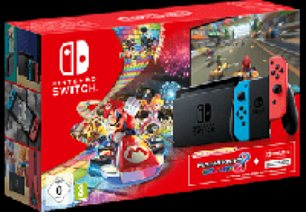 MediaMarkt Nintendo Switch + Mario Kart 8 Deluxe Bundle - Spielekonsole - Neon-Rot/Neon-Bl