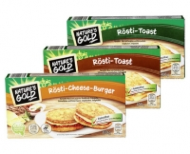 Aldi Suisse  NATURES GOLD RÖSTI-BURGER/-TOAST