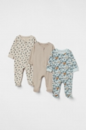 3er-Pack Pyjamas mit Zipper