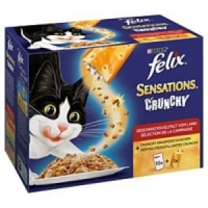 Qualipet  Felix Sensations Crunchy Crumbles Fleisch 6x10x100g