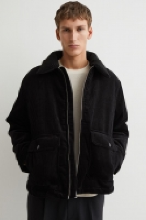 Cordjacke mit abnehmbarem Kragen