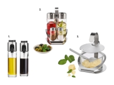 Essig-, Öl- und Parmesanspender