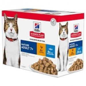 Qualipet  Hills Katze Science Plan Mature Adult 7+ Nassfutter Multipack Huhn & 