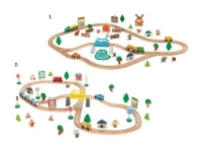 Holzeisenbahn-Set