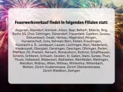 Feuerwerksverkauf (nur in der Deutschschweiz)
