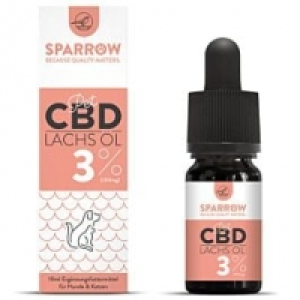 Qualipet  Sparrow CannaPet Lachsöl mit 3% CBD für Hunde & Katzen - 10 ml