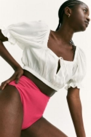 Crêpe-Bluse mit Puffärmeln CHF 12.95