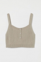 HM  Cropped Top in Zopfstrick