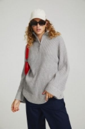 Gerippter Pullover mit Reissverschluss CHF 24.95
