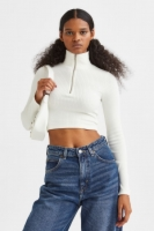 Gerippter Pullover mit Zipper CHF 10.95