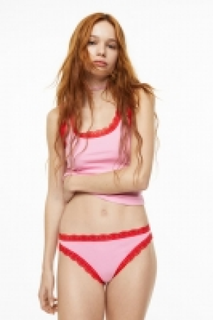 HM  3er-Pack Slips Bikini mit Spitze