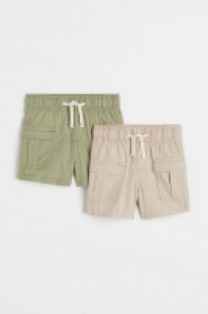 HM  2er-Pack Baumwoll-Cargoshorts