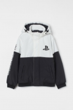 Wattierte Jacke mit Prints