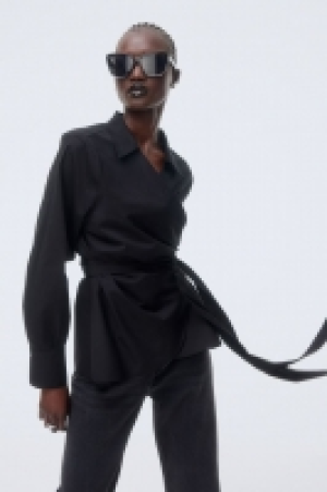 Wickelbluse aus Baumwolle