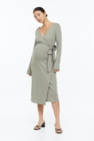 MAMA Geripptes Wickelkleid