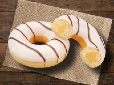 Gefüllter Vanille-Creme-Donut