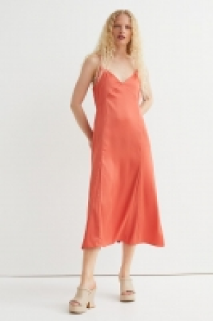 HM  Slipkleid aus Satin mit V-Ausschnitt