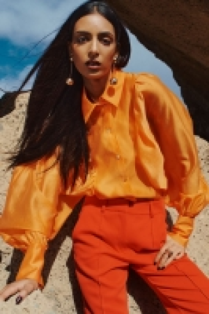 Bluse mit Ballonärmeln